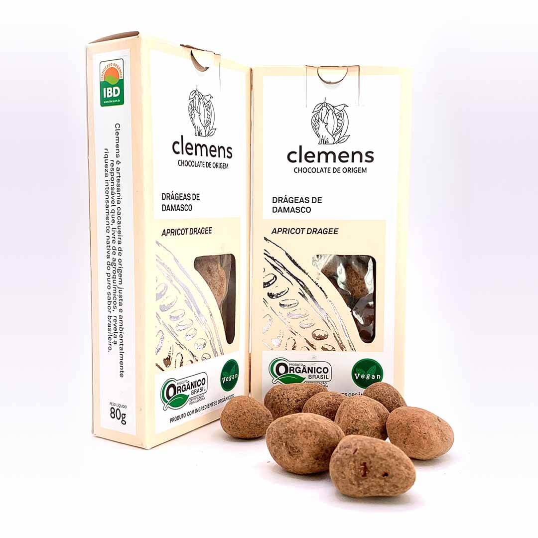 Drágeas de Damasco - coberta com dark chocolate